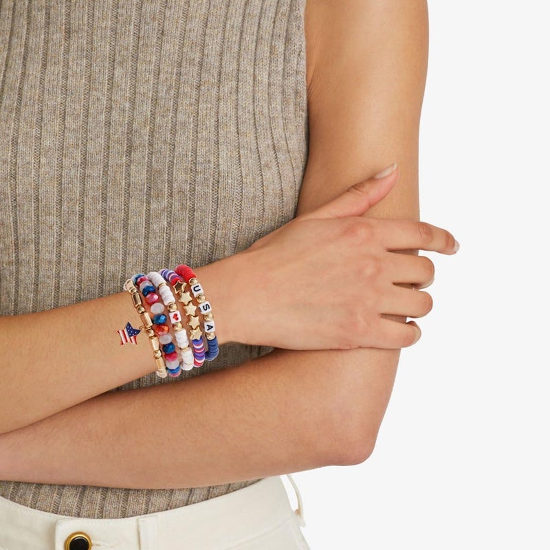 Aigrnc Boho Beaded Stretch Bracelets For Women Stackable Crystal Gold Plated Beaded Bracelets Set Trendy Handmade Friendship Braeclet Jewelry Gifts - Image 5